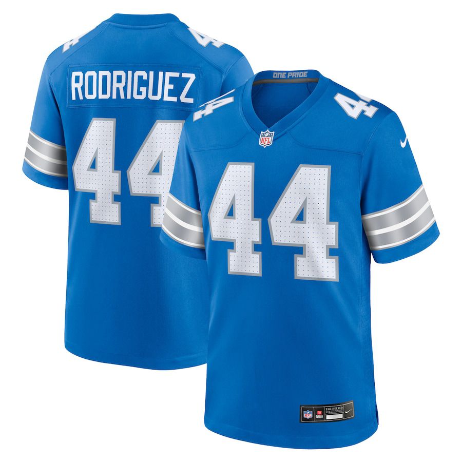 Men Detroit Lions #44 Malcolm Rodriguez Nike Blue Game NFL Jersey->detroit lions->NFL Jersey